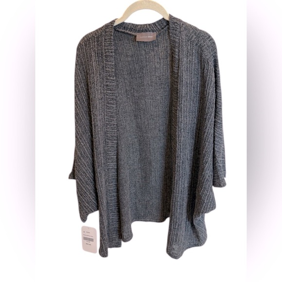 Hudson Gray Open-Front Sweater From Dress Up Grey Knit New One Size - Picture 1 of 5